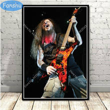 Poster dimebag darrell música rock banda de metal guitarrista arte da parede pintura em tela cartazes e impressões para sala decoração casa 2024 - compre barato