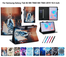 Case For Samsung Galaxy Tab S6 10.5 SM-T860 SM-T865 T860 2019 10.5" Cover Funda Tablet Cat Animal Stand Shell Capa Etui + Gift 2024 - buy cheap