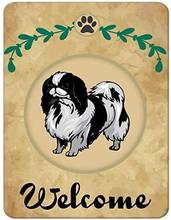 Welcome Japanese Chin Dog Metal Sign Retro Home Garden Wall Decoration Man Cave 12X16 inch 2024 - buy cheap