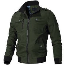 with free gift Mens Green Khaki 5 colors Military jacket winter Cargo Plus size S-3XL 4XL Casual man Jackets Army clothes brand 2024 - buy cheap