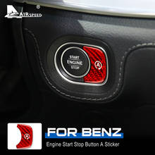 AIRSPEED-pegatina de botón de arranque y parada de motor de coche, accesorios de fibra de carbono para Mercedes Benz GLS X167 GLE W167 W464, embellecedor Interior 2024 - compra barato