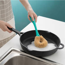 Kitchen cleaning brush non-stick pan frying natural coconut palm saucepan brush oily dishwashing cleaning bowl decontamination 2024 - buy cheap