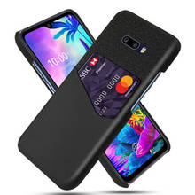 Funda de teléfono para LG V60, V50, V40, ThinQ, moda de cuero PU para LG V50S/5G, tarjeta de cubierta trasera, dos tonos, dura, PC, prevención de caídas 2024 - compra barato