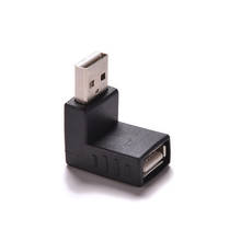 2Pcs Up Right Angle USB 2.0 Adapter Angle 90 Degree USB 2.0 A Male Female Adapter Connecter For Laptop PC 2024 - buy cheap