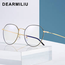 DEARMILIU-Montura redonda de oro rosa, gafas de bloqueo de luz azul, gafas led de lectura resistentes a la radiación, Juegos de ordenador 2024 - compra barato