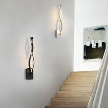 Lámpara LED de pared de acrílico para dormitorio, luz creativa nórdica de 16W para vestíbulo, estudio, pasillo, escalera, restaurante 2024 - compra barato