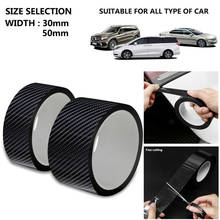 Universal car door anti-collision strip threshold strip 5D carbon fiber anti-stepping stickers protective strip stickers 2024 - buy cheap