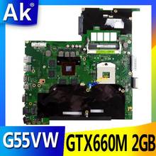 Placa base de ordenador portátil AK G55VW GTX660M 2GB para G55VW G55V placa base de prueba G55VW placa base 100% de prueba ok 2024 - compra barato