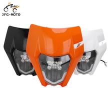 Máscara de iluminação led para farol dianteiro de motocicleta, universal, para husqvarna fc fe fx tc te tx 125, 250, 300, 350, 450, 501 2024 - compre barato