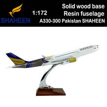 Modelo de A330-300 Airbus de 40CM para adultos, 1:172, SHAHEEN de Pakistán, avión con Base de madera 2024 - compra barato