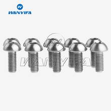 Wanyifa 10pcs/lot M5x12 Titanium Ti Button Big Head Bolt Screw M5 12mm for Bicycle Water Bottle Cages 2024 - buy cheap