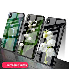 Lily of the Valley Flower Tempered Glass Phone Case For Redmi Note 5 6 7 8 9 Pro Note8T Note9S Redmi8 9 Cover Shell 2024 - buy cheap