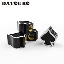 DATOUBO 16 шт Пластиковые черные Серебристые сердечные дизайнерские колпачки для автомобильных шин. Новинка колпачок от пыли для велосипедных шин 2024 - купить недорого