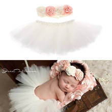 Hot Newborn Photography Props Infant Costume Outfit Princess Baby Tutu Skirt Headband Baby Photography Prop 2024 - buy cheap