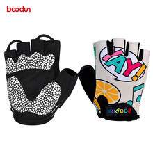 Boodun детские дорожные дышащие велосипедные перчатки для верховой езды открытые велосипедные перчатки велоперчатки для детей мальчиков и девочек спортивные защитные перчатки 2024 - купить недорого