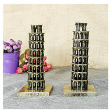 Creative retro Iron Decoration Leaning Italy Tower of Pisa  world famous mini  Crafts Figurines & Miniatures gift present FG879 2024 - buy cheap
