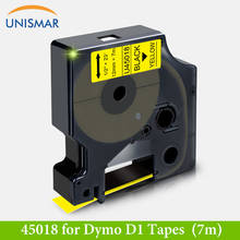 40913 черно-белые/желтые 40918 ленты для Этикеток Dymo D1 LabelManager PnP 280 300 420P 9 мм Ленточные наклейки для принтера 2024 - купить недорого