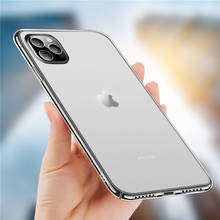 Ottwn à prova de choque transparente caso do telefone para o iphone 11 pro max x xs xr xs max 7 8 6 s plus disco capa de proteção traseira clara 2024 - compre barato