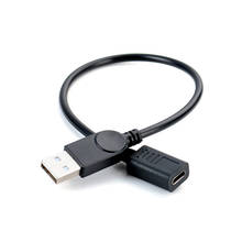 1 шт. USB-A 2,0 папа к Type-c Женский конвертер USB-C OTG кабель 30 см 2024 - купить недорого