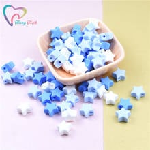 Cuentas de estrella de silicona para dentición de bebé, abalorios sin BPA, manualidades de joyería, regalo para bebé, 14 MM, 30 Uds. 2024 - compra barato