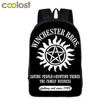 Supernatural Backpack Demon Hunter Winchester Bros Sam Dean Backpack Book Bag Children School Bags For Teenagers Backpacks 2024 - buy cheap