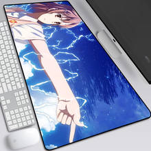 Mousepad específico de anime 60x120, tapete amplo para teclado e mouse, com bloqueio de borda 2024 - compre barato