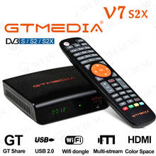 Gtmedia-Receptor satélite V7 S2X FTA, decodificador DVB-S2 Freesat, actualización gratuita de gtmedia V7s, DVBS/S2, Digital, H.265, 1080P 2024 - compra barato