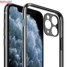 Funda de teléfono parachoques chapada de lujo para Apple iPhone 11 Pro Max XR iphone SE 2020, protección de cámara, cubierta de silicona transparente a prueba de golpes 2024 - compra barato