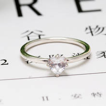 2020 новое оригинальное 925 пробы Серебряное прозрачное кольцо в виде сердца для женщин изменяемое обручальное кольцо Прямая поставка 2024 - купить недорого