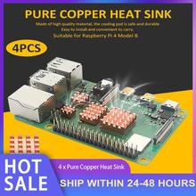 Disipador de calor para Raspberry Pi 4, almohadilla de refrigeración de cobre, Enfriador de radiador, modelo B, 1G, 2G, 4G, 4 Uds. 2024 - compra barato