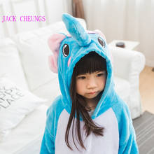 Blue elephant  Kids Unisex Children  animal onesies Pajamas Anime Cosplay Costume Onesie Pyjamas jumpsuit party dress sleep wear 2024 - buy cheap
