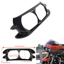 Black Dual Headlight Fairing Trim Bezel Scowl Headlamp Cover For Harley Touring Road Glide 2015 2016 2018 2017 2024 - buy cheap