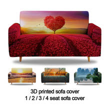 3D Beautiful Scenery Sofa Cover 1/2/3/4 Seater Sofa Cover Elastic Cover Sofa Elasticated Sofa Covers Sofas For Living Room 2024 - buy cheap