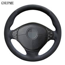 Black Genuine Leather Suede Car Steering Wheel Cover For BMW E39 5 Series 1999-2003 E46 3 Series 1999-2005 E53 X5 2000-2006 E36 2024 - buy cheap