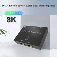 8K DP 1,4 Разветвитель переключатель двойного направления переключатель Ultra HD 8K 3D HDCP для PS4 Xbox HDTV адаптер с кнопкой выбора 2024 - купить недорого