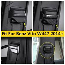 Para cinturón de seguridad decoración cubierta Trim Kit mate ABS/con apariencia de fibra de carbono accesorios para Mercedes-Benz Vito W447 2014 - 2021 2024 - compra barato