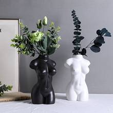 Creative Flower Arrangement Nordic Ceramics Flower Pot Human Body Vase Minimalist Table Decoration for Home / Office Ornaments 2024 - buy cheap