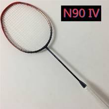 Raquete de badminton n90 iv 100% estudante fibra carbono raquete badminton presente 2024 - compre barato