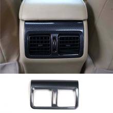 Para toyota camry 2012-2017 interior do carro traseira saída de ar ventilação capa quadro adesivo de fibra de carbono carro acessório estilo 2024 - compre barato