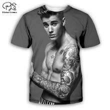 Plstar cosmos justin bieber 3d impresso homem para mulher t camisa harajuku verão manga curta camiseta casual estilo superior-1 2024 - compre barato