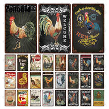 Vintage Metal Sign Farm Fresh Chicken Tin Sign Plaque Vintage Metal Sign for Farmhouse Garden Metal Wall Art Decoration(20X30Cm) 2024 - buy cheap