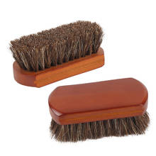 Cepillo de pelo de caballo Natural con mango de madera para hombre, herramienta de limpieza Facial para Barba y bigote, para salón de barbería 2024 - compra barato
