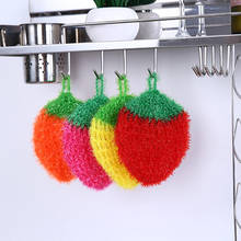 Acrylic Clean Wipe-free Dish Towel Kitchen Brush Pot Scouring Pad Handmade Crochet Flower Strawberry Dish Cloth 2024 - buy cheap