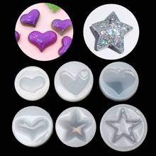 Heart Star Shape Jewelry Mold Silicone Epoxy Resin Casting Pendant Crystal Molds J0PC 2024 - buy cheap