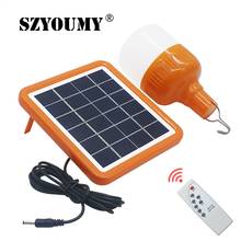 SZYOUMY-bombilla solar LED inteligente, luz portátil recargable con control remoto y ahorro de energía, salida de alimentación usb, 20W, 40W, 60W 2024 - compra barato