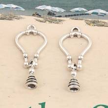 10pcs Silver Color  Hot Air Balloon Charms DIY Pendant Handmade Jewelry Making Accessorie 33x15.5mm 2024 - buy cheap