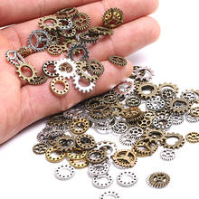 100pcs/lot Vintage Metal Mixed Gears Charms For Jewelry Making DIY Steampunk Gear Pendant Charms Wholesale 2024 - buy cheap