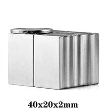 5~50PCS 40x20x2 mm Rare Earth Magnets 40mmX20mm Long Block Rectangular Magnetic 40x20x2mm Permanent Neodymium Magnet 40*20*2 mm 2024 - buy cheap
