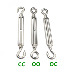 1 PCS M4 M5 M6 Stainless Steel 304  Adjust Chain Rigging Hooks & Eye Turnbuckle Wire Rope Tension Device Line OC OO CC Type 2024 - buy cheap