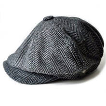 Wholesale Adult Popular Men's Fashion Octagonal cap Newsboy / Cabbie Hat /Flat Cap / Cap Fit Autumn And Winter 2024 - buy cheap